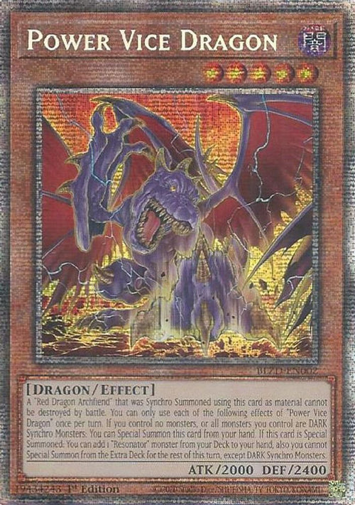 Power Vice Dragon (Starlight Rare) (BLZD-EN002) - Starlight Rare
