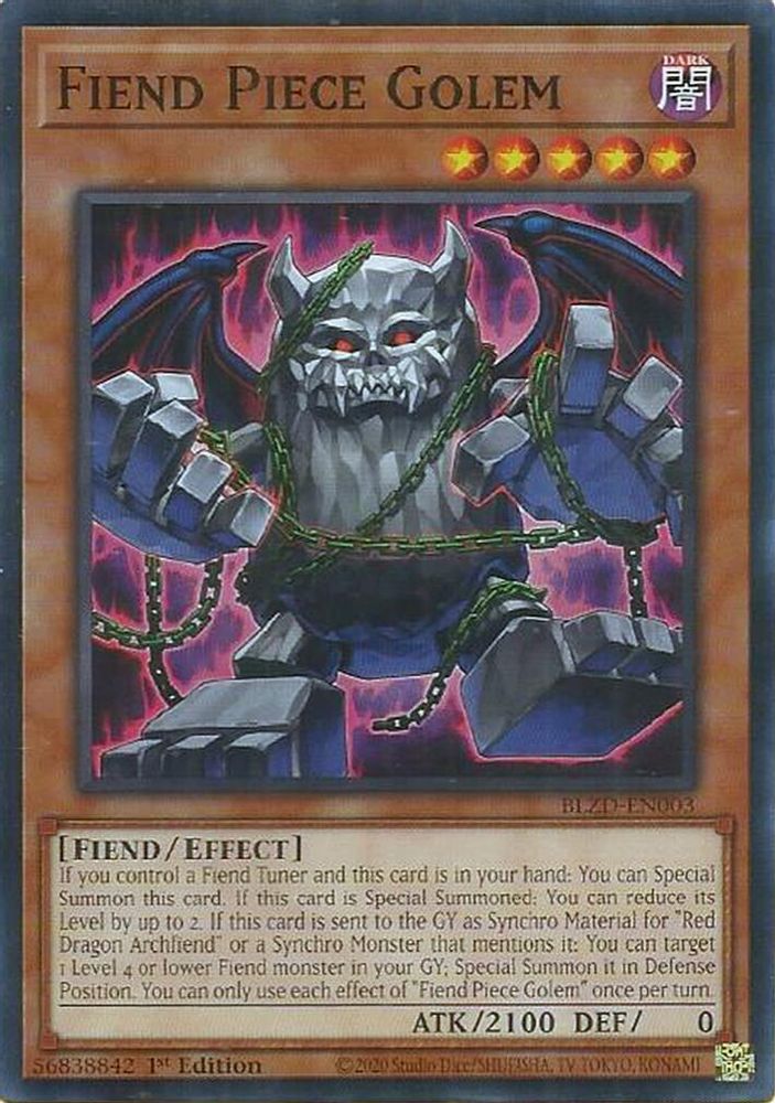 Fiend Piece Golem (BLZD-EN003) - Common