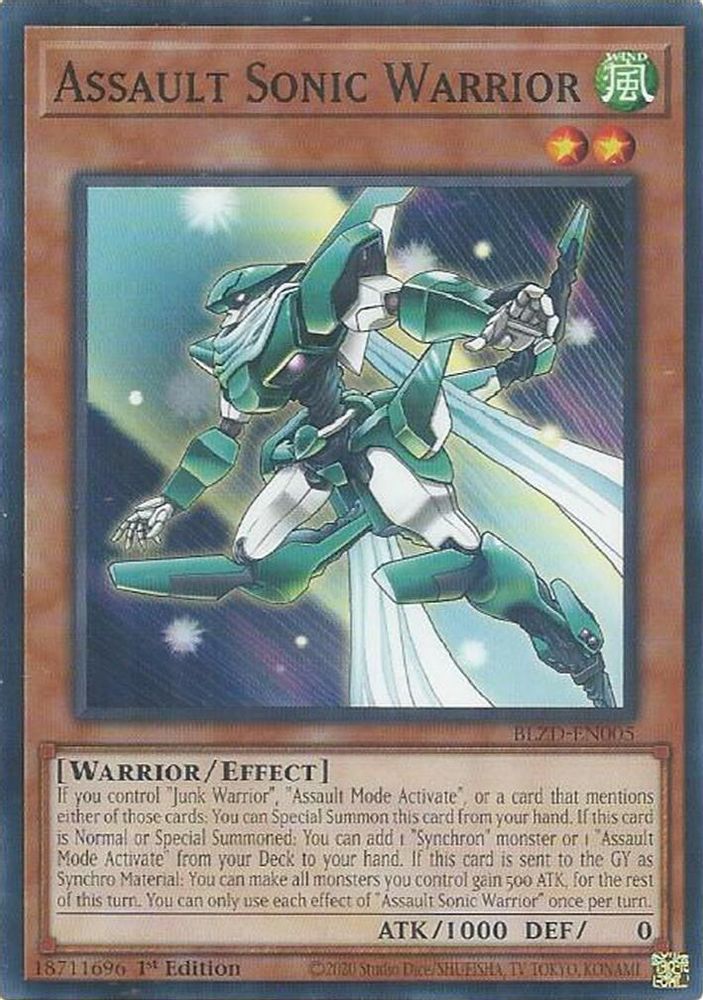 Assault Sonic Warrior (BLZD-EN005) - Common