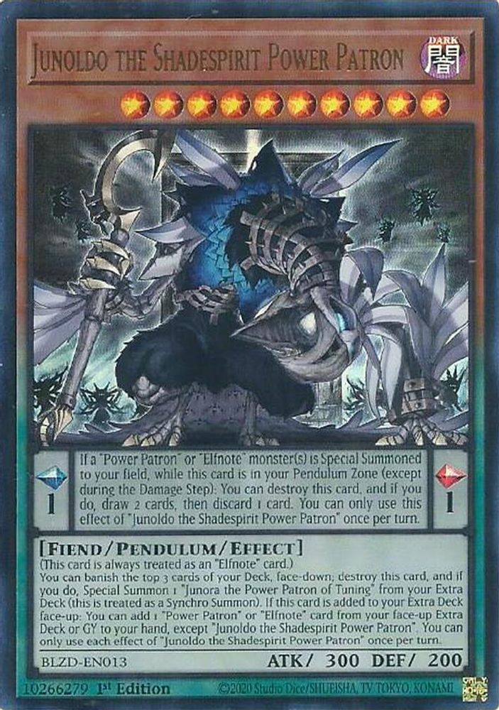 Junoldo the Shadespirit Power Patron (BLZD-EN013) - Ultra Rare