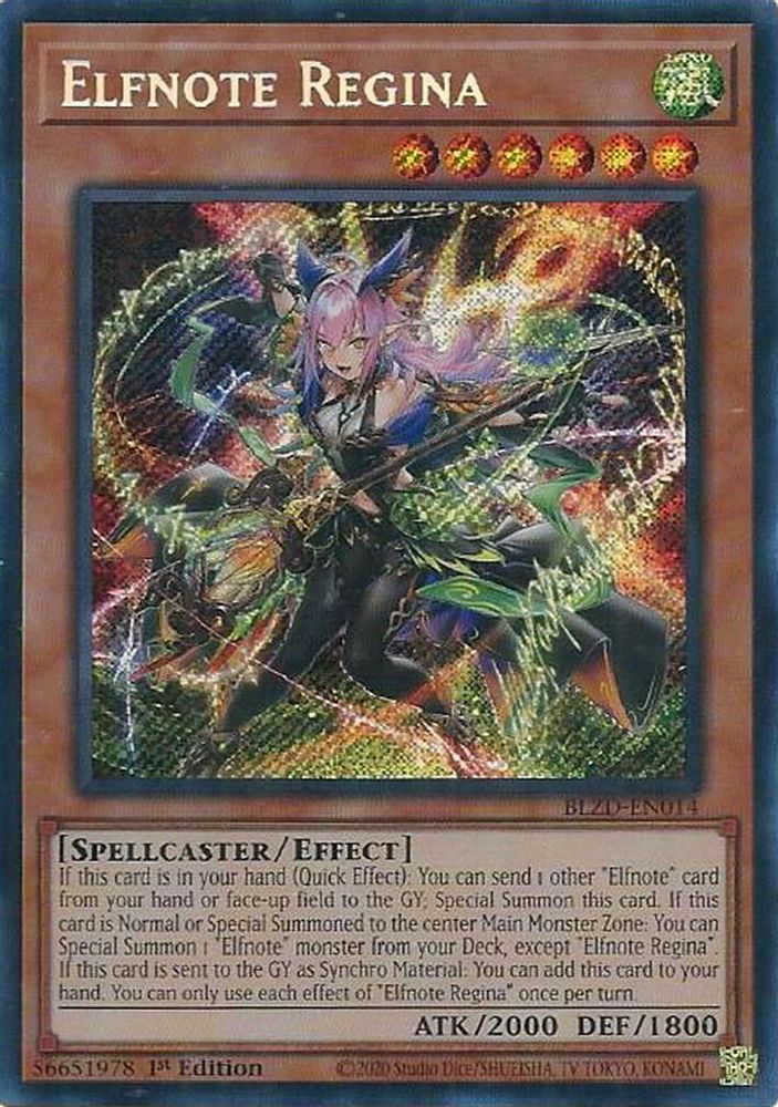 Elfnote Regina (BLZD-EN014) - Secret Rare
