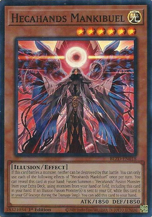 Hecahands Mankibuel (BLZD-EN018) - Super Rare