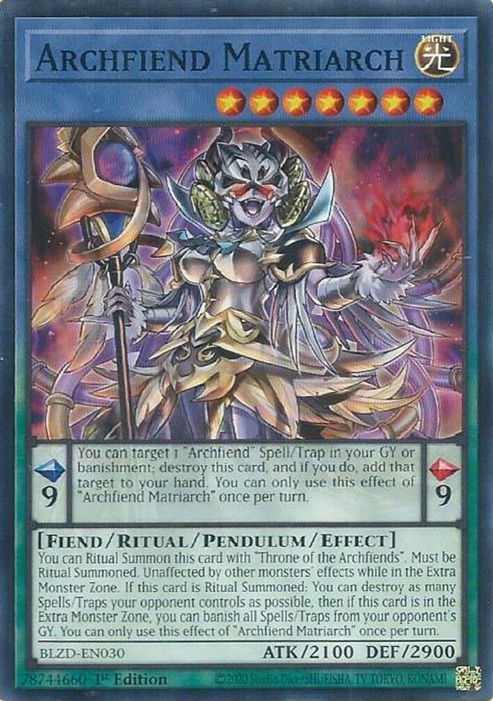 Archfiend Matriarch (BLZD-EN030) - Common