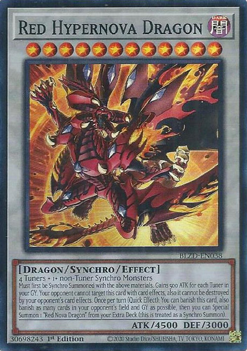 Red Hypernova Dragon (BLZD-EN038) - Super Rare