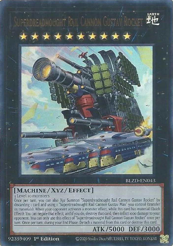 Superdreadnought Rail Cannon Gustav Rocket (BLZD-EN043) - Ultra Rare