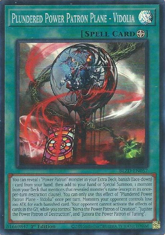 Plundered Power Patron Plane - Vidolia (BLZD-EN057) - Super Rare