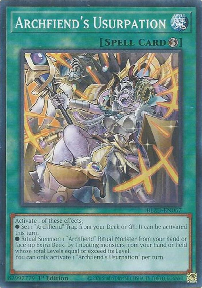 Archfiend's Usurpation (BLZD-EN067) - Common