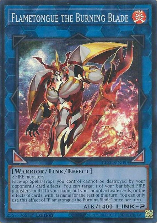 Flametongue the Burning Blade (BLZD-EN099) - Super Rare