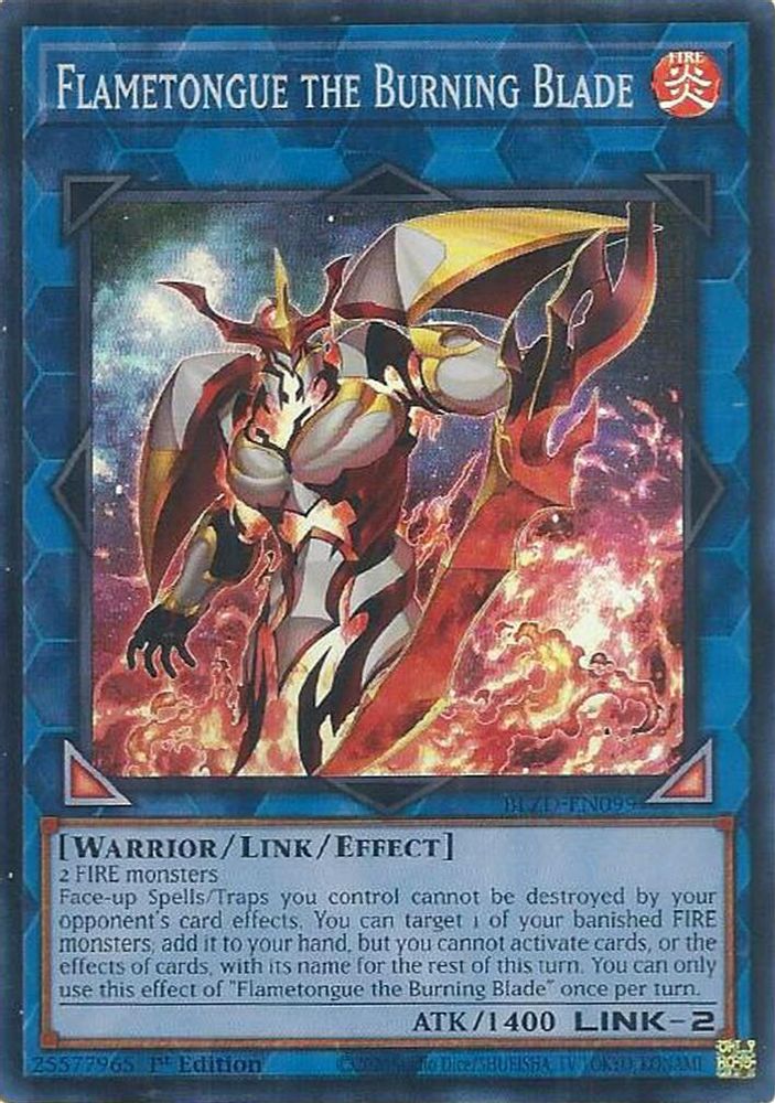 Flametongue the Burning Blade (BLZD-EN099) - Super Rare
