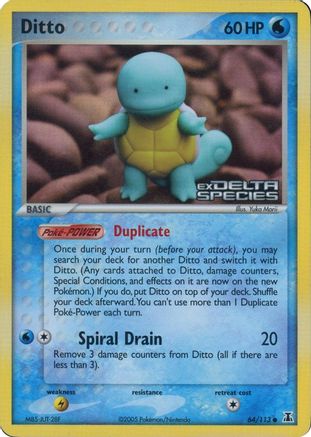 Ditto (Squirtle)  064/113  - Reverse Holofoil - Common