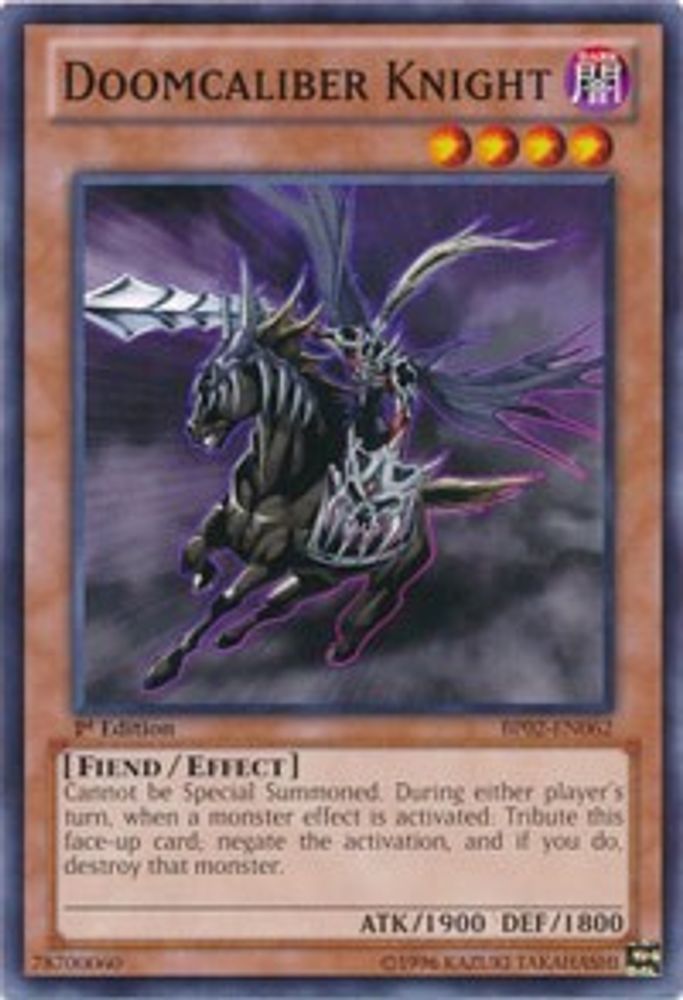 Doomcaliber Knight (BP02-EN062) - Common
