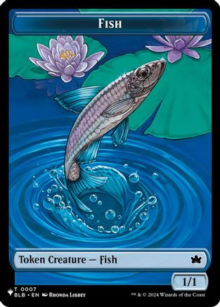 Fish (BLB) // Treasure (MH3) Double-sided Token (LIST-007) - The List Reprints