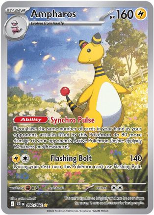 Ampharos 090/086  - Holofoil - Illustration Rare