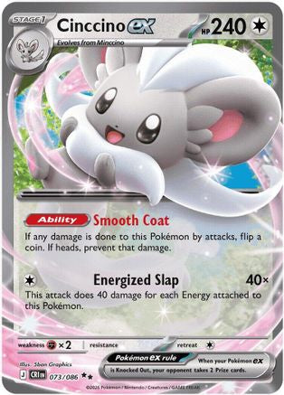 Cinccino ex 073/086  - Holofoil - Double Rare