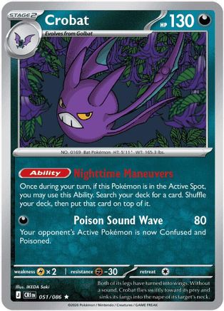 Crobat 051/086  - Holofoil - Rare