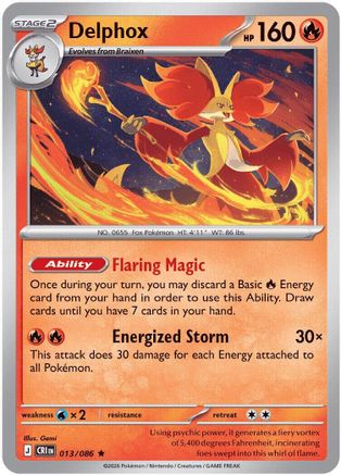 Delphox 013  - Reverse Holofoil - Rare