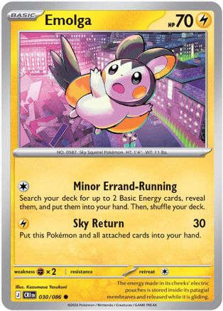 Emolga 030  - Reverse Holofoil - Common