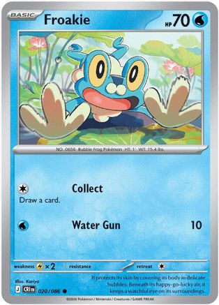 Froakie 020/086  - Reverse Holofoil - Common
