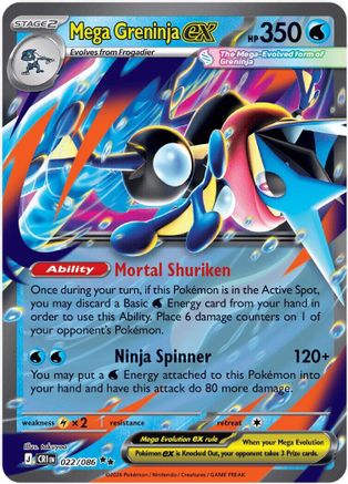 Mega Greninja ex 022/086  - Holofoil - Double Rare