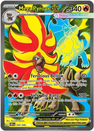 Mega Pyroar ex 099/086  - Holofoil - Ultra Rare