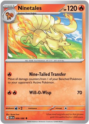 Ninetales 009  - Reverse Holofoil - Uncommon