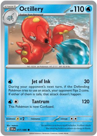 Octillery 017  - Reverse Holofoil - Common