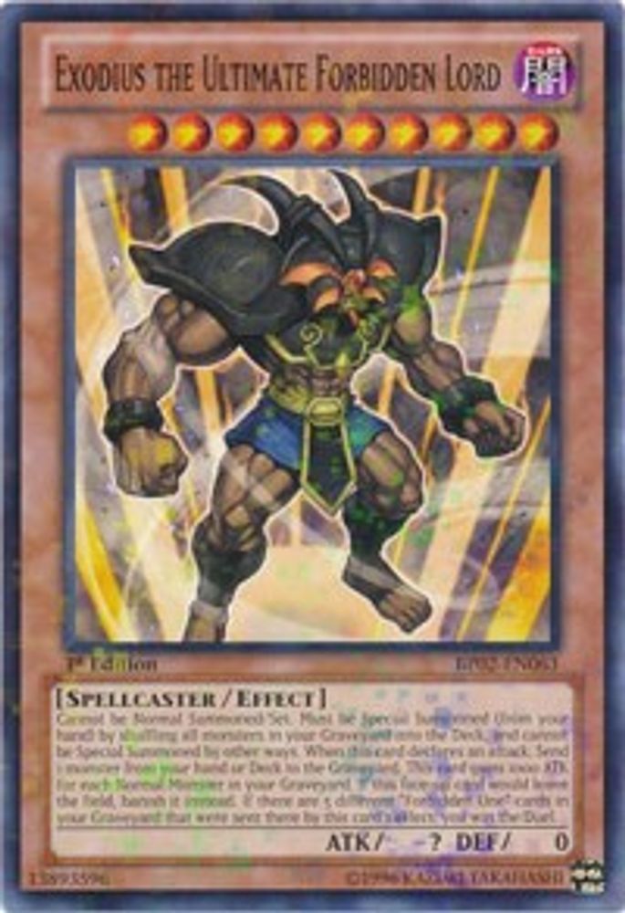 Exodius, le Seigneur Interdit Ultime [BP02-EN063] Mosaïque Rare 
