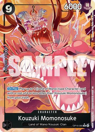 Kouzuki Momonosuke (085) (Alternate Art) (OP16-085) - Rare