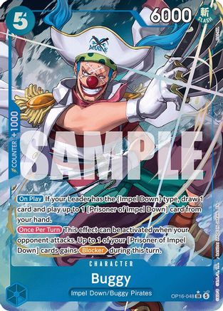 Buggy (048) (Alternate Art) (OP16-048) - Super Rare