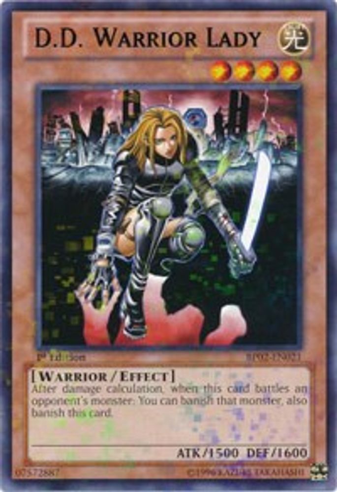 D.D. Warrior Lady (Mosaic Rare) (BP02-EN021) - Mosaic Rare