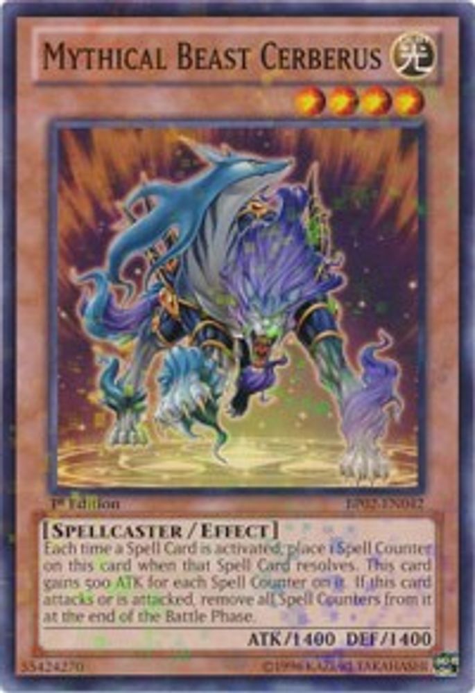 Mythical Beast Cerberus (Mosaic Rare) (BP02-EN042) - Mosaic Rare