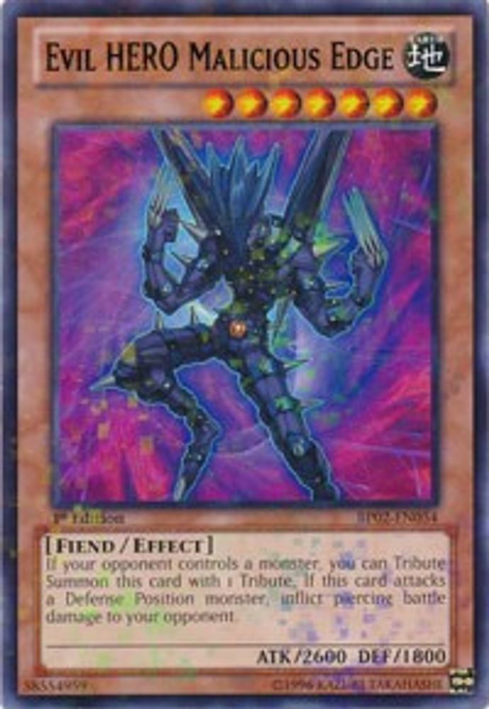 Evil HERO Malicious Edge (Mosaic Rare) (BP02-EN054) - Mosaic Rare