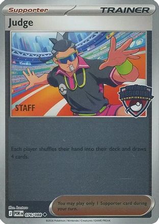 Judge (Regional Championships) [Staff] 076/088  - Reverse Holofoil - Uncommon