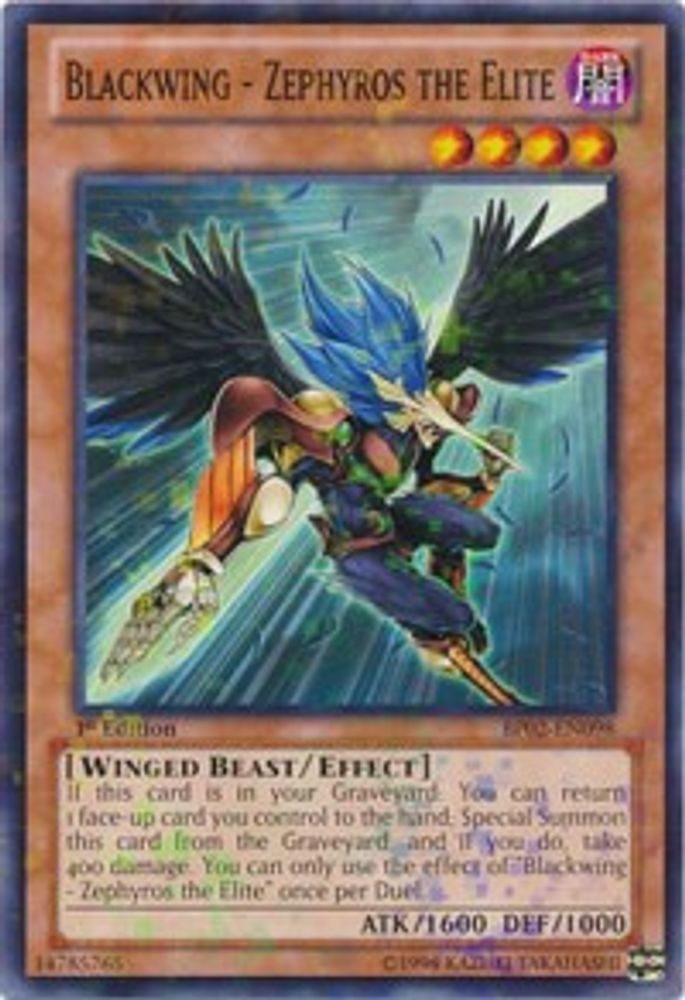 Blackwing - Zephyros the Elite (Mosaic Rare) (BP02-EN098) - Mosaic Rare