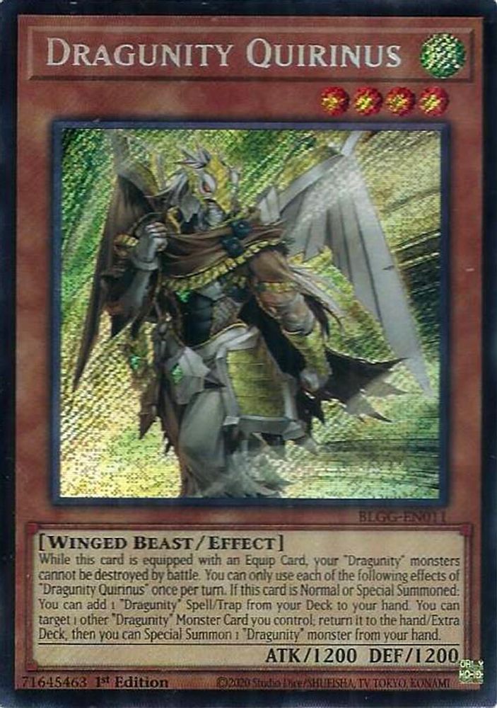 Dragunity Quirinus (BLGG-EN011) - Secret Rare