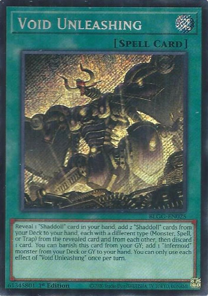 Void Unleashing (BLGG-EN025) - Secret Rare