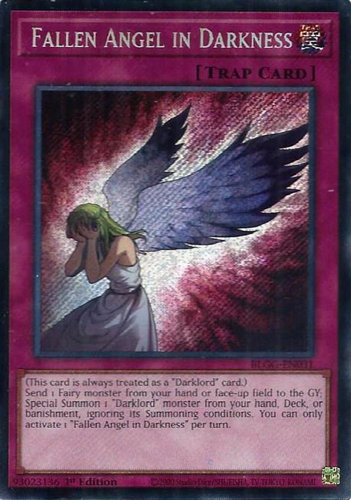 Fallen Angel in Darkness (BLGG-EN031) - Secret Rare