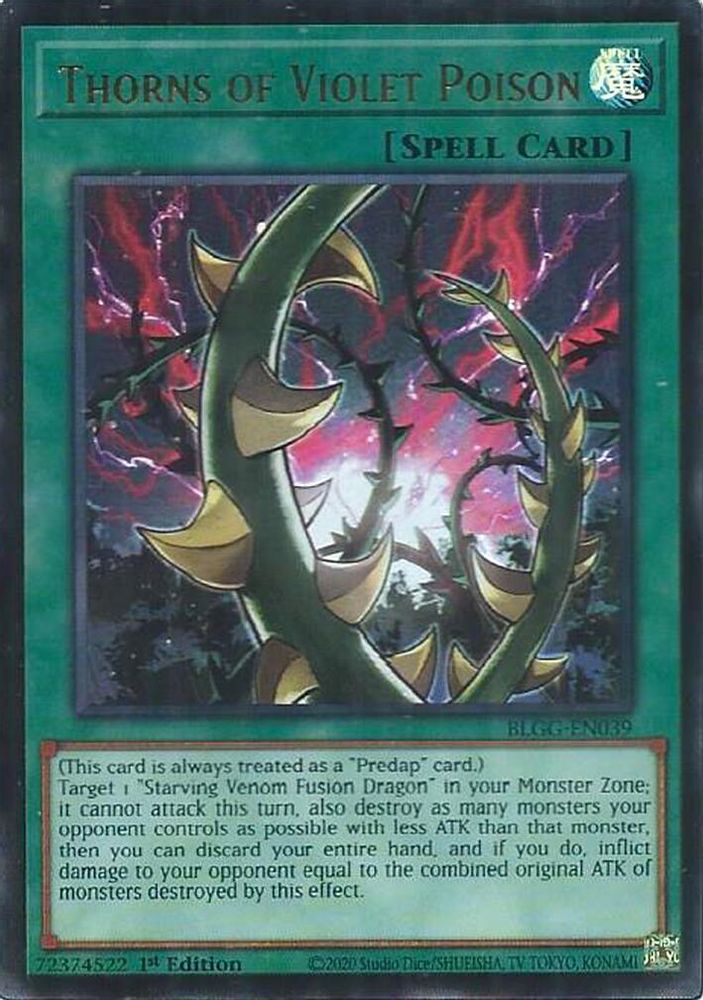 Thorns of Violet Poison (BLGG-EN039) - Ultra Rare