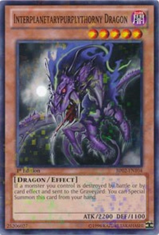 Interplanetarypurplythorny Dragon (Mosaic Rare) (BP02-EN104) - Mosaic Rare