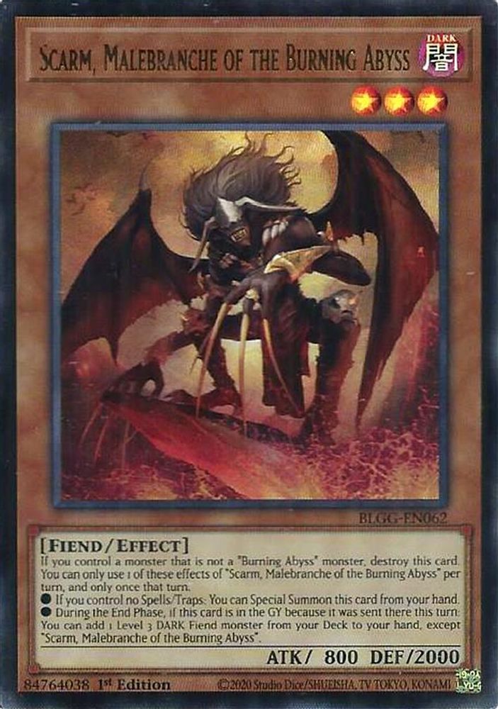 Scarm, Malebranche of the Burning Abyss (BLGG-EN062) - Ultra Rare