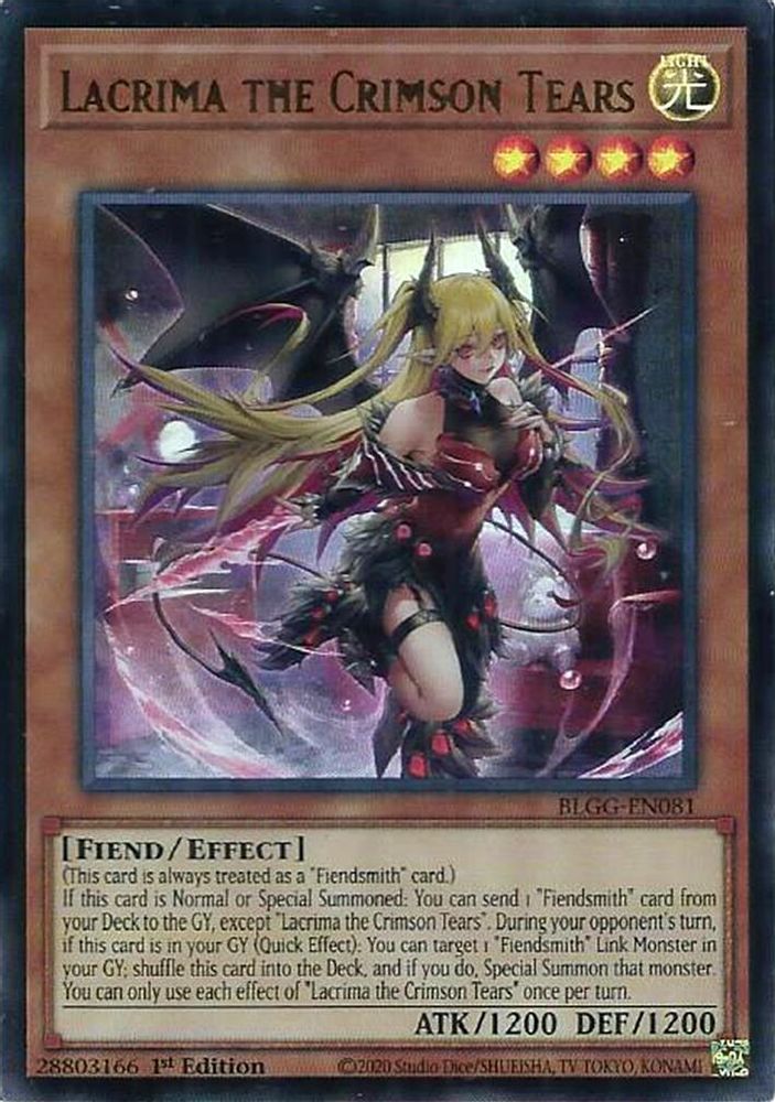 Lacrima the Crimson Tears (BLGG-EN081) - Ultra Rare