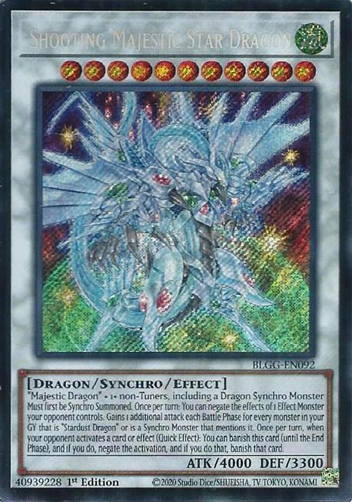 Shooting Majestic Star Dragon (BLGG-EN092) - Secret Rare