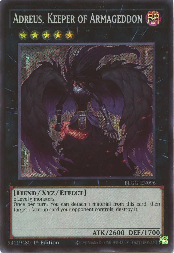 Adreus, Keeper of Armageddon (BLGG-EN096) - Ultra Rare