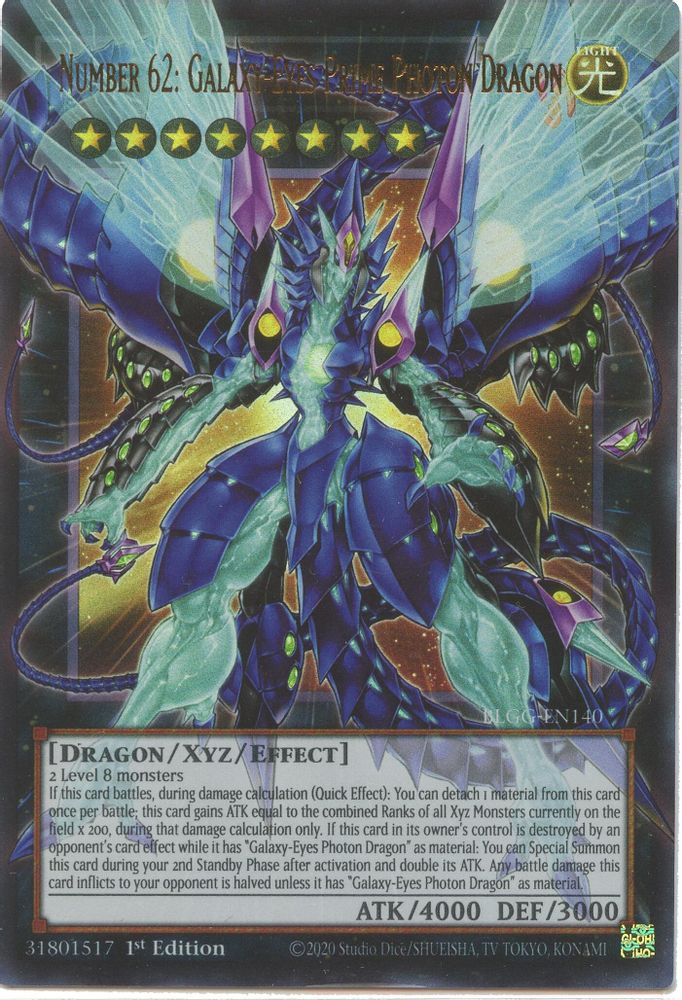 Number 62: Galaxy-Eyes Prime Photon Dragon (BLGG-EN140) - Ultra Rare