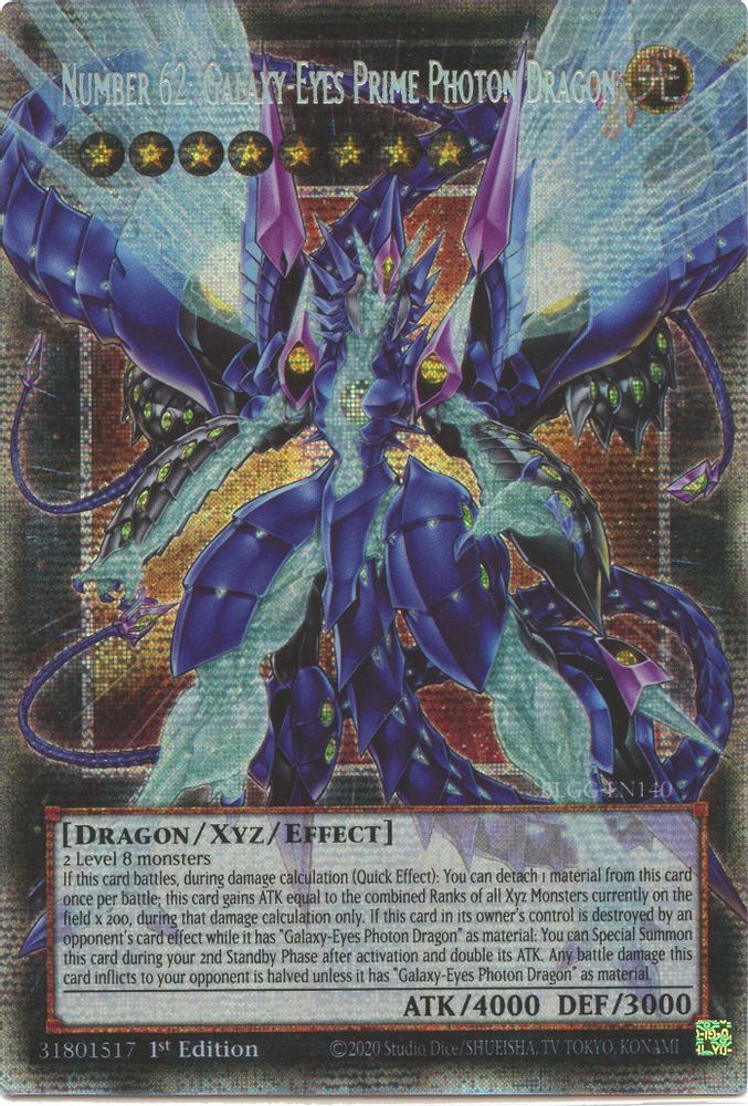 Number 62: Galaxy-Eyes Prime Photon Dragon (Starlight Rare) (BLGG-EN140) - Starlight Rare