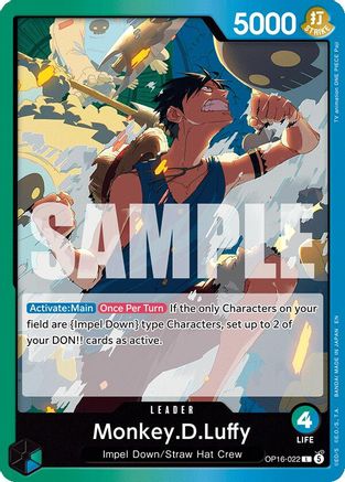 Monkey.D.Luffy (022) (OP16-022) - Leader