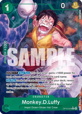 Monkey.D.Luffy (034) (Alternate Art) (OP16-034) - Rare