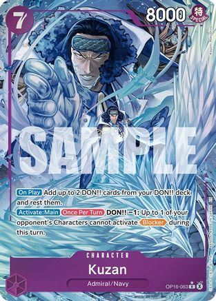 Kuzan (Alternate Art) (OP16-063) - Rare