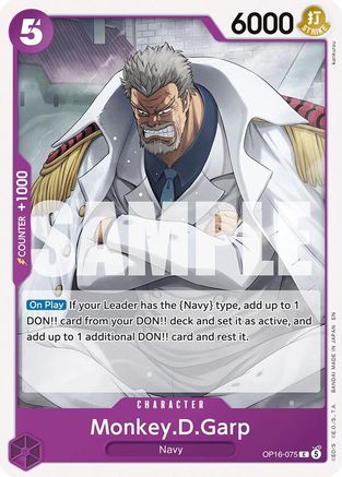 Monkey.D.Garp (OP16-075) - Common