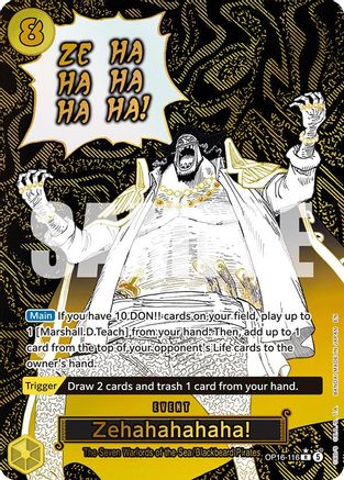 Zehahahahaha! (Alternate Art) (OP16-116) - Rare